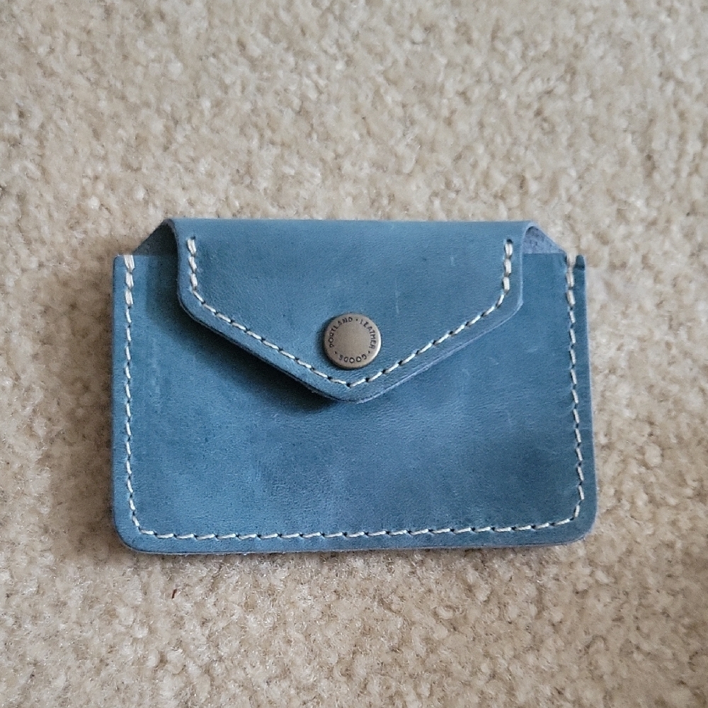 Portland Leather Goods Aqua Lovebug wallet